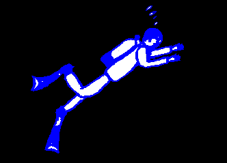 image of blue scuba diver